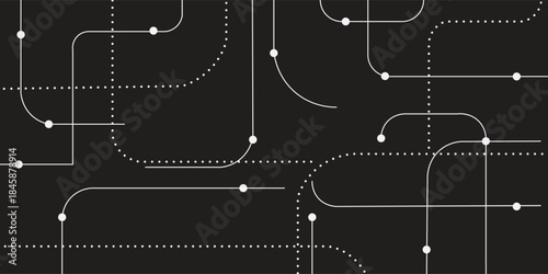Abstract connect lines and dots circuit, simple technology graphic background, vector design network technology and connection concept.
