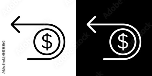 ROI icon representing return on investment, profit measurement, financial performance, and business growth analysis.