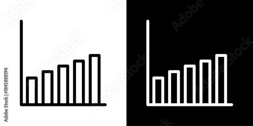 Stat graph icon representing statistical data, performance analysis, metrics comparison, and visual business reporting.