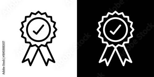 Certificate icon representing official documents, awards, verification, accreditation, and achievement recognition.
