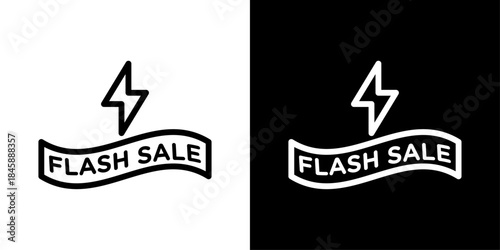 Flash sale icon representing limited-time discounts, urgent promotions, special offers, and rapid sales events.