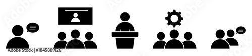Business training and workshop icon