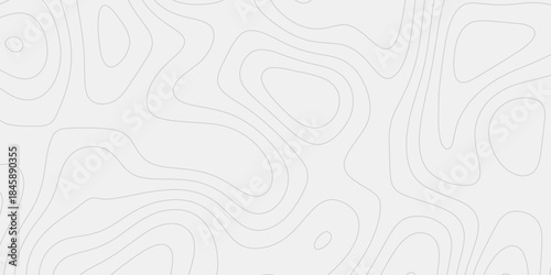 Seamless Black and White Topographic Map Pattern with Detailed Contour Lines in Vintage Outdoor Style