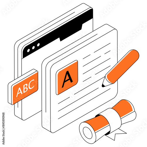 An illustration design of article writing