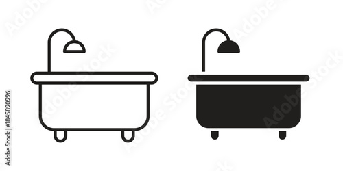 Bathroom icon Collection for mobile and web apps. Editable stroke line and glyph icons.