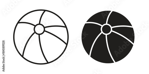 Beach ball icon Collection for mobile and web apps. Editable stroke line and glyph icons.
