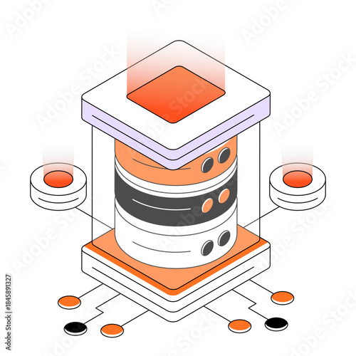 An eye catching design illustration of datacenter