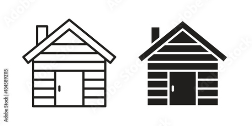Cabin icon Collection for mobile and web apps. Editable stroke line and glyph icons.