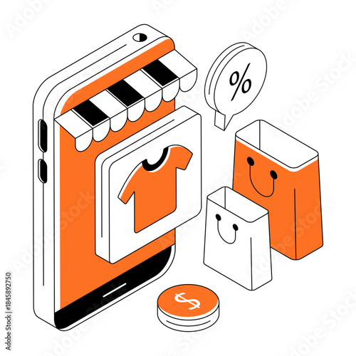 Unique design illustration of buy shirt online