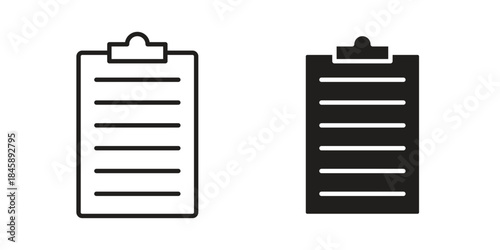 Clipboard icon Collection for mobile and web apps. Editable stroke line and glyph icons.