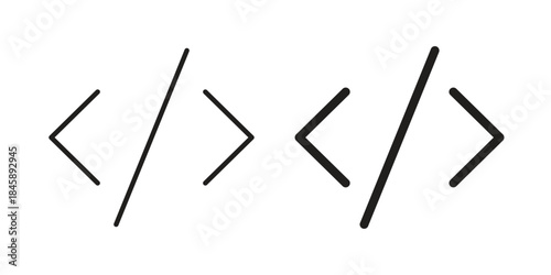 Code icon Collection for mobile and web apps. Editable stroke line and glyph icons.