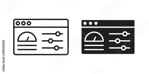 Control panel icon Collection for mobile and web apps. Editable stroke line and glyph icons.