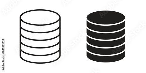 Database icon Collection for mobile and web apps. Editable stroke line and glyph icons.
