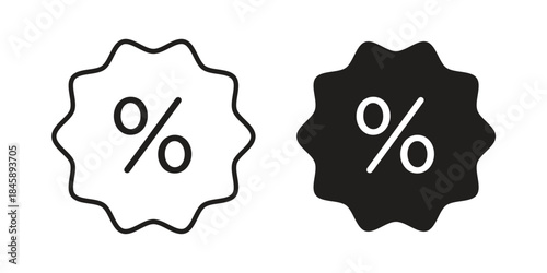 Discount icon Collection for mobile and web apps. Editable stroke line and glyph icons.