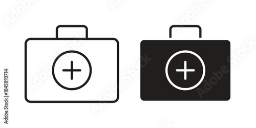 Doctor bag icon Collection for mobile and web apps. Editable stroke line and glyph icons.