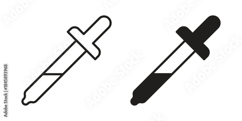 Dropper icon Collection for mobile and web apps. Editable stroke line and glyph icons.