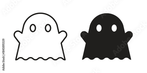 Ghost icon Collection for mobile and web apps. Editable stroke line and glyph icons.