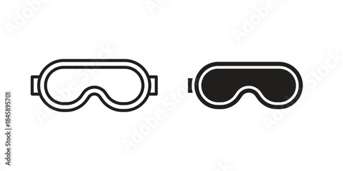Goggles icon Collection for mobile and web apps. Editable stroke line and glyph icons.