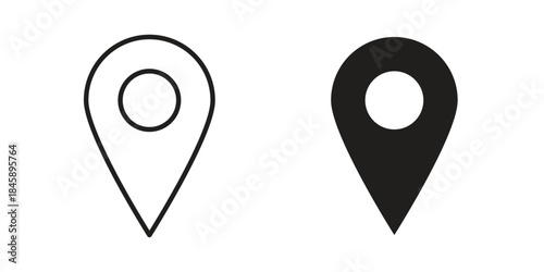 Gps icon Collection for mobile and web apps. Editable stroke line and glyph icons.
