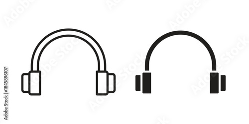 Headphones icon Collection for mobile and web apps. Editable stroke line and glyph icons.