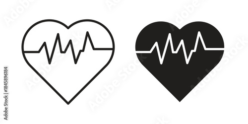 Heartbeat icon Collection for mobile and web apps. Editable stroke line and glyph icons.