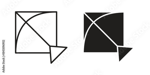 Kite icon Collection for mobile and web apps. Editable stroke line and glyph icons.