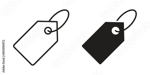 Label icon Collection for mobile and web apps. Editable stroke line and glyph icons.