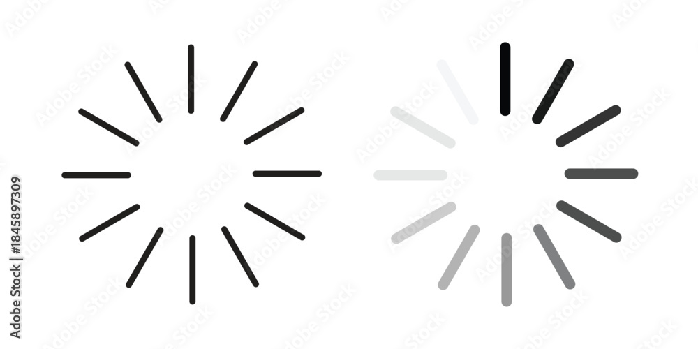 Fototapeta premium Loading icon Collection for mobile and web apps. Editable stroke line and glyph icons.