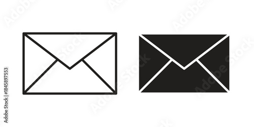 Mail icon Collection for mobile and web apps. Editable stroke line and glyph icons.