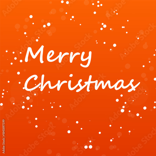 Vector illustration of a Christmas card template with the text "Merry Christmas"