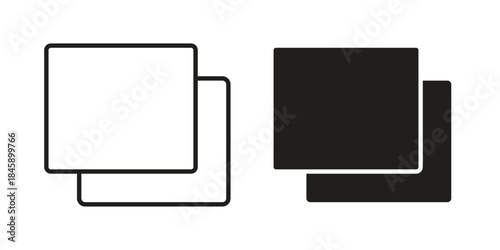 Pop up icon Collection for mobile and web apps. Editable stroke line and glyph icons.