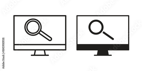 Search online icon Collection for mobile and web apps. Editable stroke line and glyph icons.