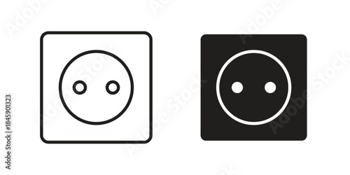 Socket icon Collection for mobile and web apps. Editable stroke line and glyph icons.