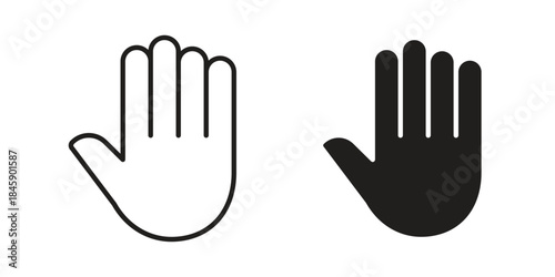 Stop icon Collection for mobile and web apps. Editable stroke line and glyph icons.