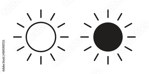 Sun icon Collection for mobile and web apps. Editable stroke line and glyph icons.
