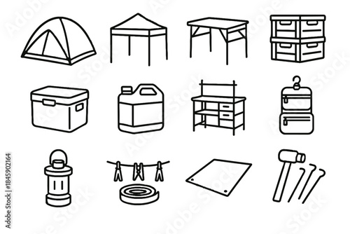 Icon backpack front chain bike gloves outdoor bag mountain icons vector gear