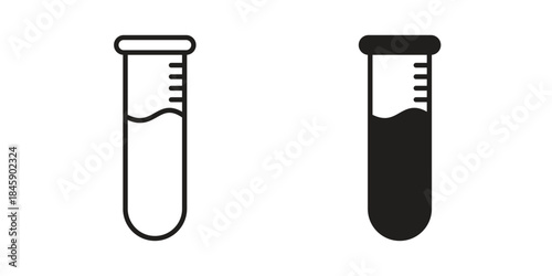 Test tube icon Collection for mobile and web apps. Editable stroke line and glyph icons.