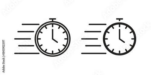 Time fast icon Collection for mobile and web apps. Editable stroke line and glyph icons.