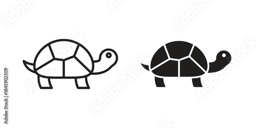 Tortoise icon Collection for mobile and web apps. Editable stroke line and glyph icons.