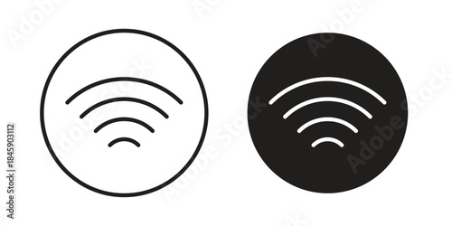 Wifi Signal icon Collection for mobile and web apps. Editable stroke line and glyph icons.
