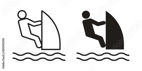 Windsurf icon Collection for mobile and web apps. Editable stroke line and glyph icons.