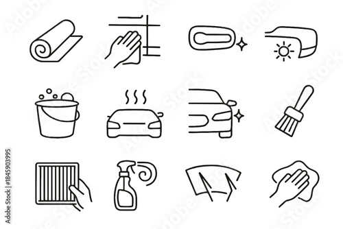 Wiper care symbol handle swap car microfiber door icon icons shine cue