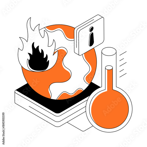 An illustration design of global warming