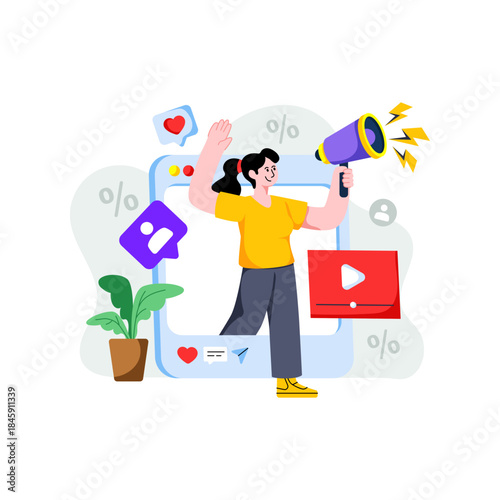 An illustration design of content promotion