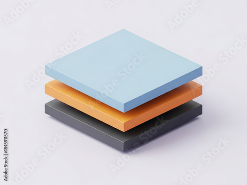 Stack of colored squares