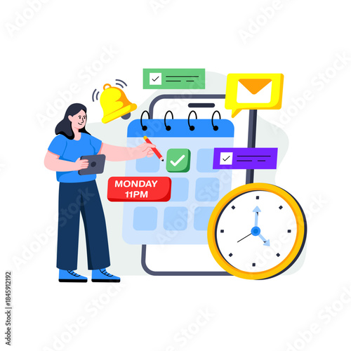 Perfect design illustration of online appointment booking
