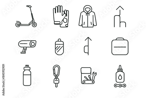 Icon urban lubricant cushion city vector push icons seat tiny route commuting