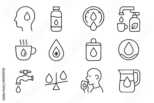 Balanced vector levels icon clean symbol filtered mindfulness hydration gauge mindful icons