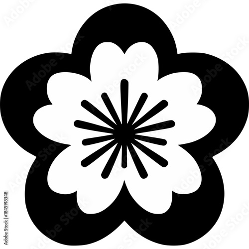 Cherry Blossom Icon Vector