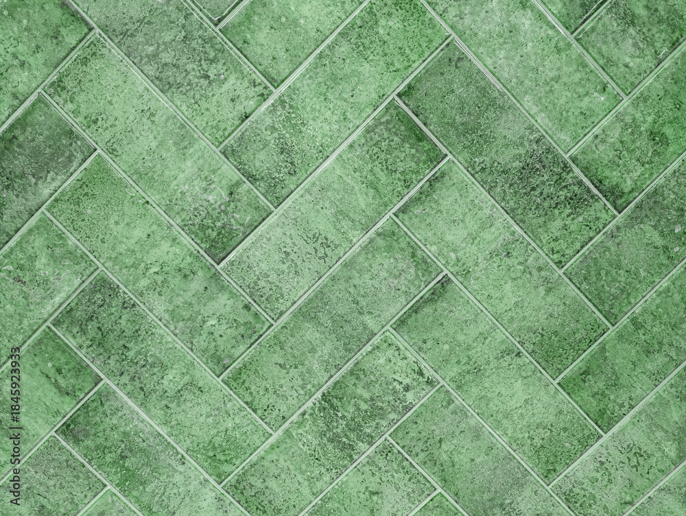 Fototapeta premium Textured Green Tile with Classic Pattern for Interior Design